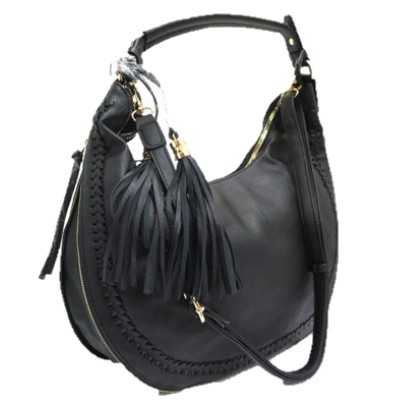 5851-BLACK VEGAN LEATHER PURSE